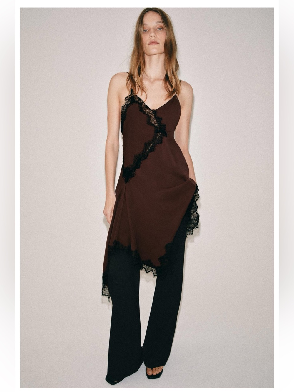 ZARA ASYMMETRIC LACE DRESS - Picture 4 of 10